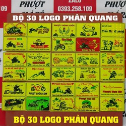 bộ 30 logo tem phượt phản quang