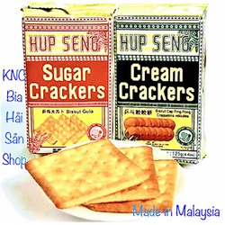 COMBO 10 GÓI BÁNH QUY CREAM CRACKERS HUP SENG 125G Nhập Malaysia [ 6 Lạt 4 Ngọt ]