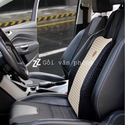 Đệm lưng ô tô cỡ lớn cao su non vỏ mát ngừa đau lưng