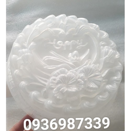 Khuôn rau câu hoa đep có chữ Happy độc đáo 25 cm