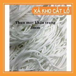 500g thun may khẩu trang đen, trắng 3mm – 1112