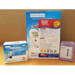 combo máy đo tiểu đường+50que+50kim