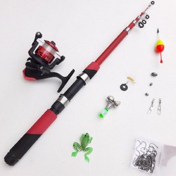 Bộ cần câu máy – Bộ cần câu shimano đỏ – shimano đỏ