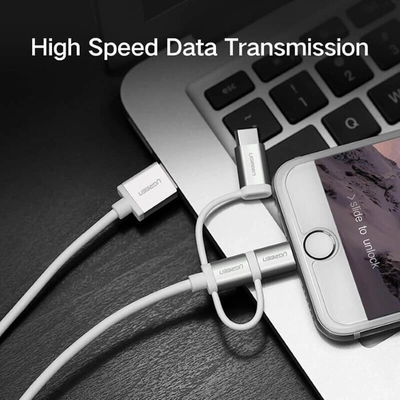 CÁP SẠC ĐA NĂNG USB RA TYPE-C + MICRO + LIGHTNING UGREEN 50201