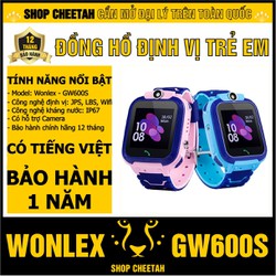 Đồng hồ định vị trẻ em Wonlex GW600S – CHÍNH HÃNG – Kháng nước IP67 – Camera – Wifi/Lbs/Gps – Tiếng Việt – Bảo hành 1 năm