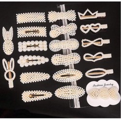 (149kfreeship) Set 20 Kẹp Tóc Ngọc Trai Hàn Quốc Siêu Xinh – kep01