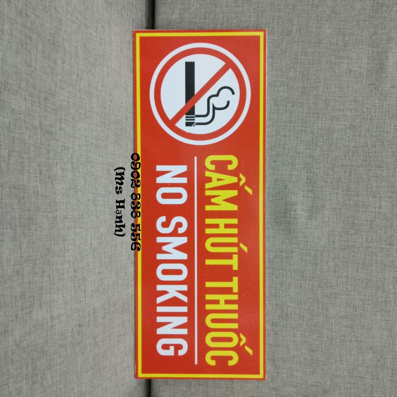 Hình ảnh Giảm giá - Biển báo Fomex dán decal Cấm hút thuốc kích thước 15 x 40cm - hình thật Hình ảnh Giảm giá - Biển báo Fomex dán decal Cấm hút thuốc kích thước 15 x 40cm - hình thật