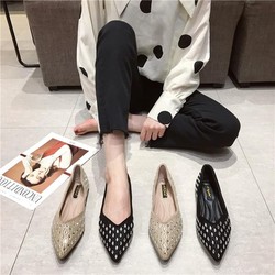 (Free ship)Giầy bệt nữ đính đá,bệt dẻo hàng full hộp – BB03