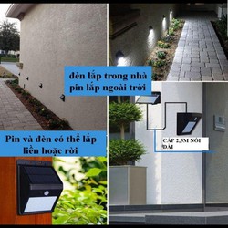 bộ 02 đèn năng lượng mặt trời 25 led tấm pin có thể tách rời – 24w