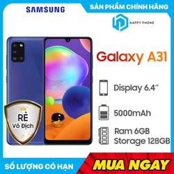 Điện thoại Samsung Galaxy A31 128GB - Hàng chính hãng...