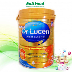 Sữa bột Dr.Lucen step 3 900g - Dinh dưỡng đặc chế cho trẻ trong giai đoạn vàng của NutiFood Sữa bột Dr.Lucen step 3 900g - Dinh dưỡng đặc chế cho trẻ trong giai đoạn vàng của NutiFood