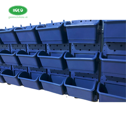 1m2 Vườn tường HOLO Xanh Dương – Khung chậu trồng cây trồng hoa trồng rau (10 khung và 30 chậu) – HOLO_VT_BLUE