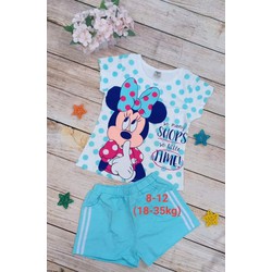 bộ thun bé gái mickey nơ
