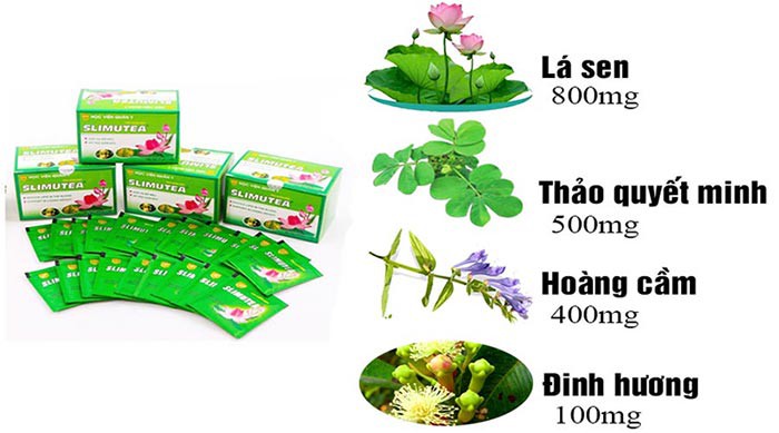 thành phần trà giảm béo Slimutea