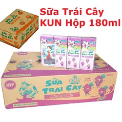 THÙNG 48 hộp Sữa Trái Cây KUN loại hộp 180ml