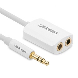 Cáp chia audio 3.5mm 1 ra 2 dài 0.2m ugreen 10738-hàng chính hãng