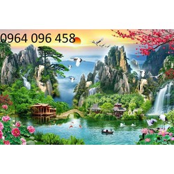 mẫu gạch 3d sơn thủy đẹp