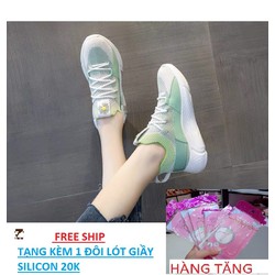 (TẶNG LÓT) giầy thể thao nữ, độn đế pha lưới cao cấp – TT45