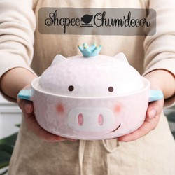 Âu ủ mì gốm sứ hình lợn đội vương miện – Âu ủ mì gốm sứ hình lợn đội vương miện