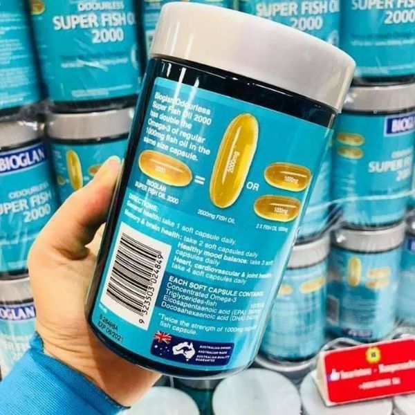 Bioglan Super Fish Oil 00 Dầu Ca Ham Lượng Cao 255