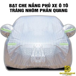 Bạt Phủ Ôtô Cao Cấp Tráng Nhôm 3 Lớp – Che nắng che mưa – bạt phủ