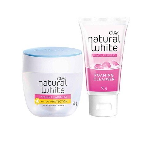olay natural white foaming cleanser