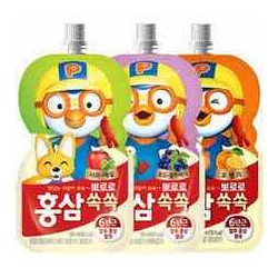 1 thùng (10 hộp) Nước Hồng sâm pororo cho bé vị cam- táo- nho việt quất – pororo