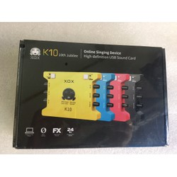 Sound card XOX K10 2020 Phiên Bản Tiếng Anh - Màu Đen