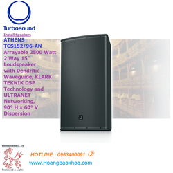 Loa active turbosound tcs152/96-an - 15"-2 ways 2,500 watts