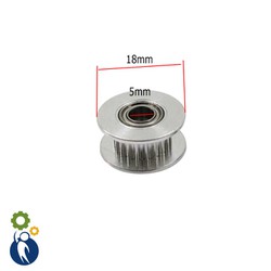 buly, Puly, Pulley Vòng Bi Trục 5mm - 20 Răng, sử dụng với dây đai 6mm