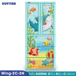 TỦ NHỰA WING DUY TÂN 2 CÁNH 3 NGĂN 1158