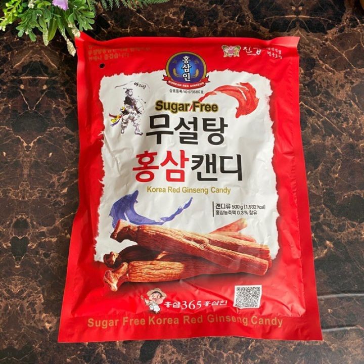 Kẹo Sâm Hàn Quốc Không Đường 365 Cao Cấp 500g