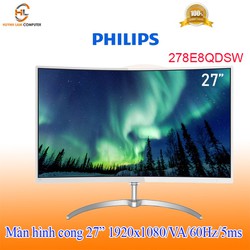 Màn hình cong 27inch Philips 278E8QDSW (1920x1080/VA/60Hz/5ms) - Hãng phân phối