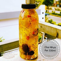 10 Chai Nhựa Pet cổ miệng rộng size 330ml đựng chè dưỡng nhan , trà sữa , nước ép – 10 chai nhựa pet 330ml