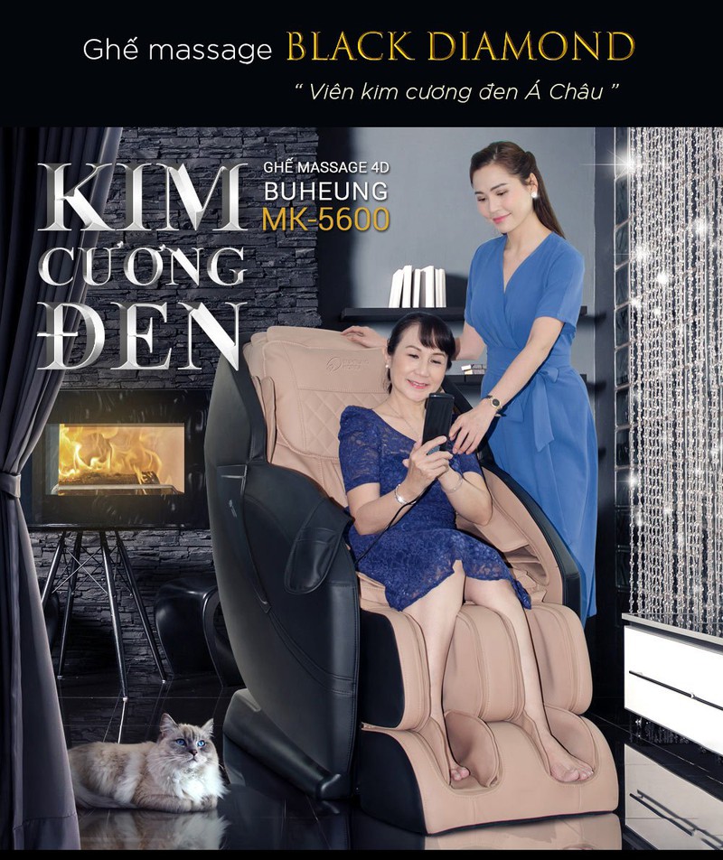 Ghế Massage 4D Black Diamond MK-5600