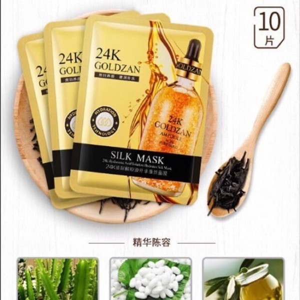 10 Mặt nạ lụa 24k Goldzan Silk Mask chính hãng