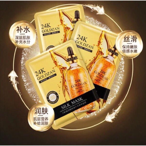 10 Mặt nạ lụa 24k Goldzan Silk Mask chính hãng