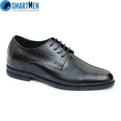 Giày công sở nam buộc dây tăng chiều ca da thật Smartmen GC-88-D (màu đen) – GC-88-D
