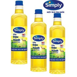 Combo 3 Chai Dầu Nành Simply 1L