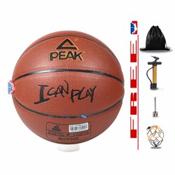 Banh bóng rổ da Peak – I Can Play – Size 7 – Tặng Bơm + Balo rút + Kim Bơm + Túi lưới – Banh bóng rổ da Peak – I Can Play – Size 7