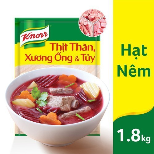 HẠT NÊM KNORR TỪ THỊT VÀ XƯƠNG 1.8KG GÓI LỚN BIG SIZE