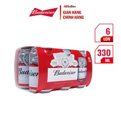 Bia Budweiser 330ml 6 lon