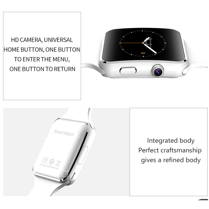 Đồng Hồ Thông Minh X6 Kết Nối Bluetooth Hỗ Trợ Thẻ Sim Kèm Cáp Usb - 4039319198 8