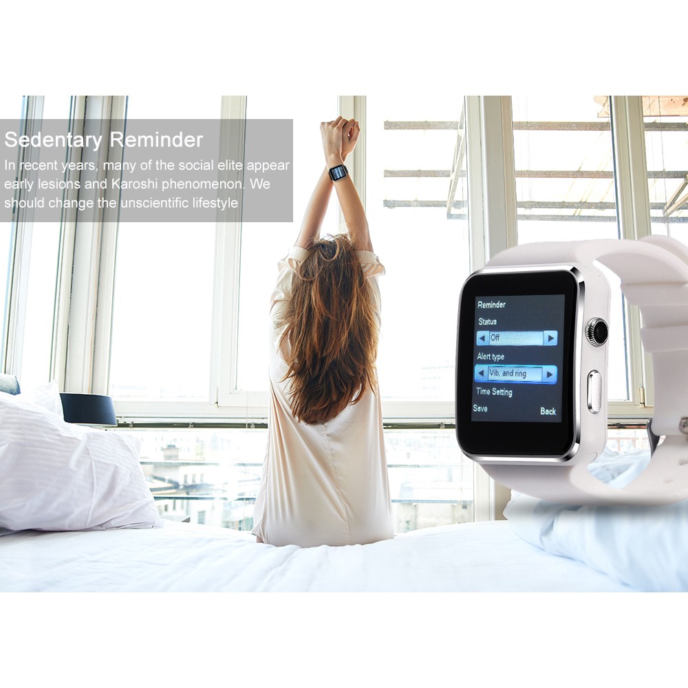 Đồng Hồ Thông Minh X6 Kết Nối Bluetooth Hỗ Trợ Thẻ Sim Kèm Cáp Usb - 4039319198 3