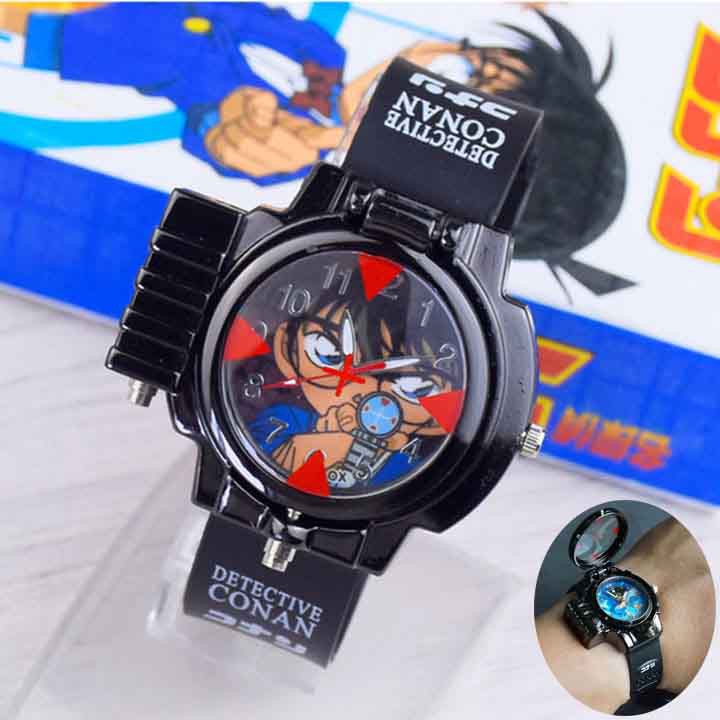 Đồng Hồ Trẻ Em Conan Thám Tử Lừng Danh Đeo Tay Laser Định Vị Anime - 7836446326 6