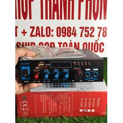 Amply Mini Karaoke ampli mini Bluetooth nghe nhạc,bẫy chim đêm Cao Cấp BT-309A Tặng Kèm 1 dây nguồn 12v và 1 Aó Thẻ Nhớ - âm li 800w