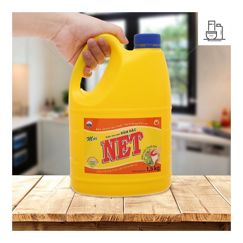 Nước rửa chén NET chiết xuất chanh tươi can 1.46 lít – rcnet1.5
