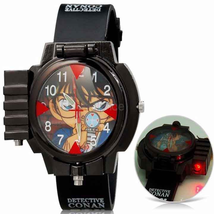Đồng Hồ Trẻ Em Conan Thám Tử Lừng Danh Đeo Tay Laser Định Vị Anime - 7836446326 5