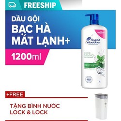 [Tặng Bình Nước] Dầu Gội Head & Shoulders Bạc Hà Mát Lạnh 1200ml