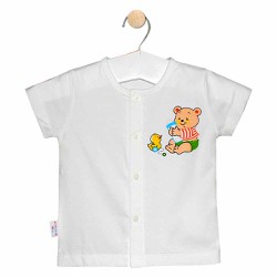 (bé 3-15kg) Áo sơ sinh cài giữa trắng TN AL0001- HELLO BB (màu ngẫu nhiên) – 0001